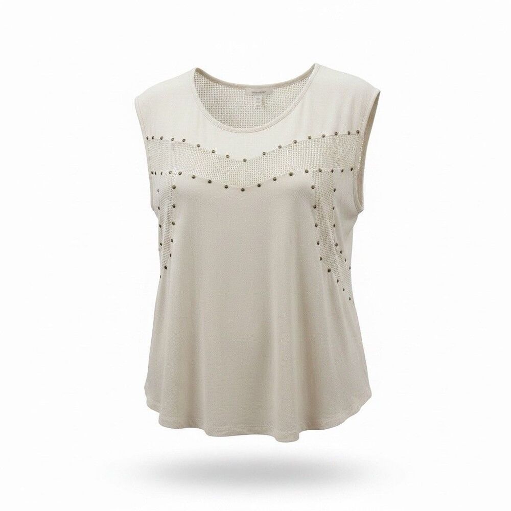 Maurices Top Small Ivory Pointelle Knit Short Sleeve Pullover Shirt Blouse